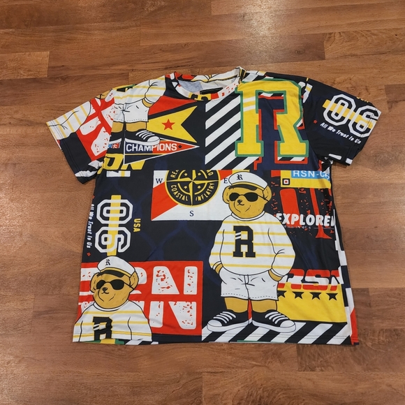 Men's  Reason "Sailor Bear",  Two Piece Short Set Size 4XL - Picture 2 of 8